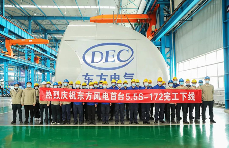 開啟“6MW時(shí)代”！國內(nèi)陸上單機(jī)容量最大風(fēng)電機(jī)組下線